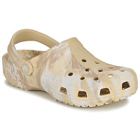 Sapatos Mulher Tamancos Crocs Classic Marbled Clog Bege / Branco