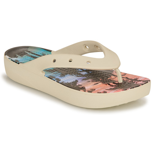 Sapatos Mulher Chinelos slide Crocs ClassicPlatformRetroResortFlip Multicolor
