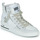 Sapatos Mulher Sapatilhas de cano-alto Semerdjian MARAL-9564 Branco / Bege / Prata