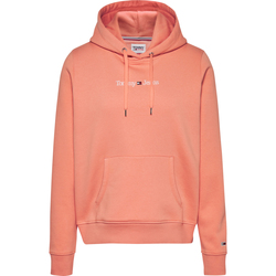 Textil Mulher camisolas Tommy Jeans Reg Serif Linear Hoodie Rosa