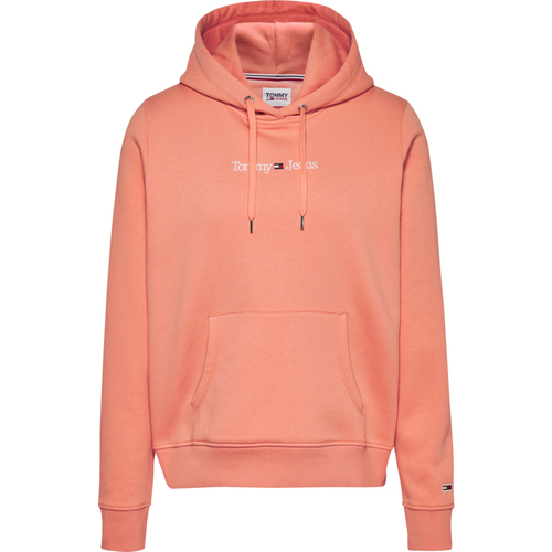 Textil Mulher camisolas Tommy Jeans Reg Serif Linear Hoodie Rosa