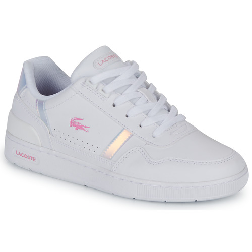 Sapatos Rapariga Sapatilhas Lacoste Lerond T-CLIP Branco / Iridescente