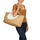 Malas Mulher Cabas / Sac shopping Esprit Demi Shl bag Bege / Branco