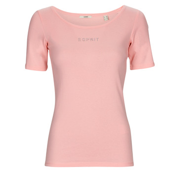 Textil Mulher T-Shirt mangas curtas Esprit tee Rosa