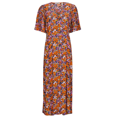 Textil Mulher Vestidos compridos Esprit DRESS silk midi aop Multicolor