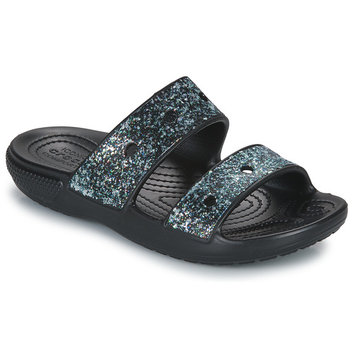 Sapatos Rapariga Chinelos literide Crocs Classic literide Crocs Glitter Sandal K Preto