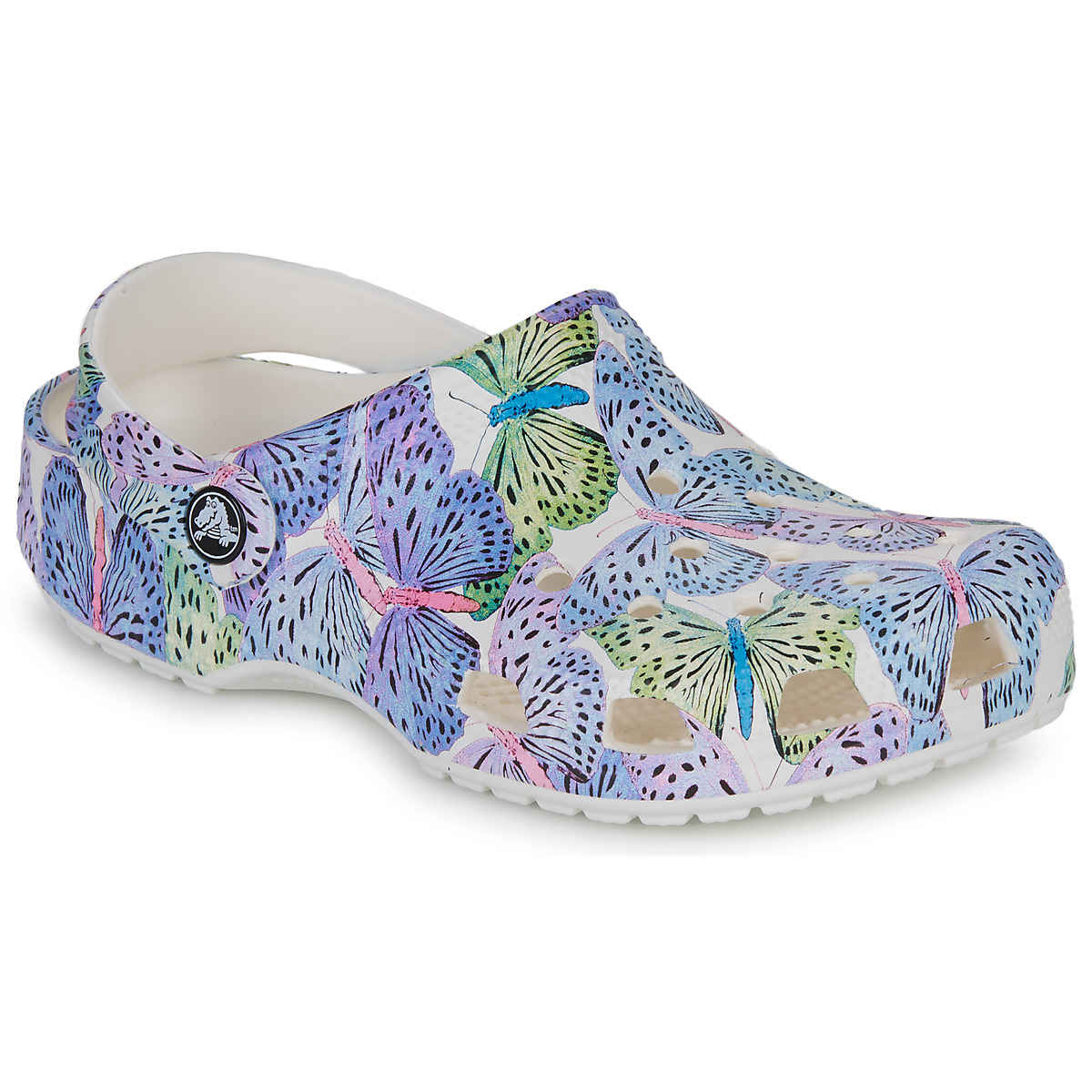 Sapatos Rapariga Tamancos Crocs Classic Butterfly Clog K Branco / Violeta