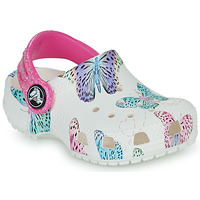 Sapatos Rapariga Tamancos Crocs Classic Butterfly Clog T Branco / Violeta