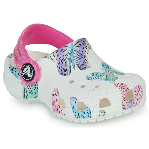 Sapatos Rapariga Tamancos seasonal Crocs Classic Butterfly Clog T Branco / Violeta