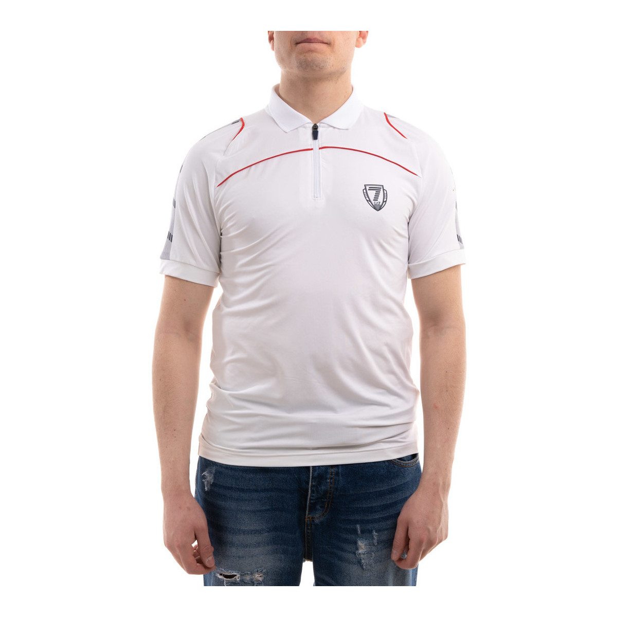 Textil Homem T-shirts e Pólos Emporio Armani EA7 6LPF10PJJVZ Branco
