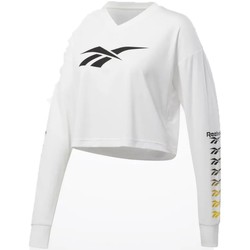 Textil Mulher T-shirts e Pólos Reebok Sport Cl V P Cropped Longlseeve Branco