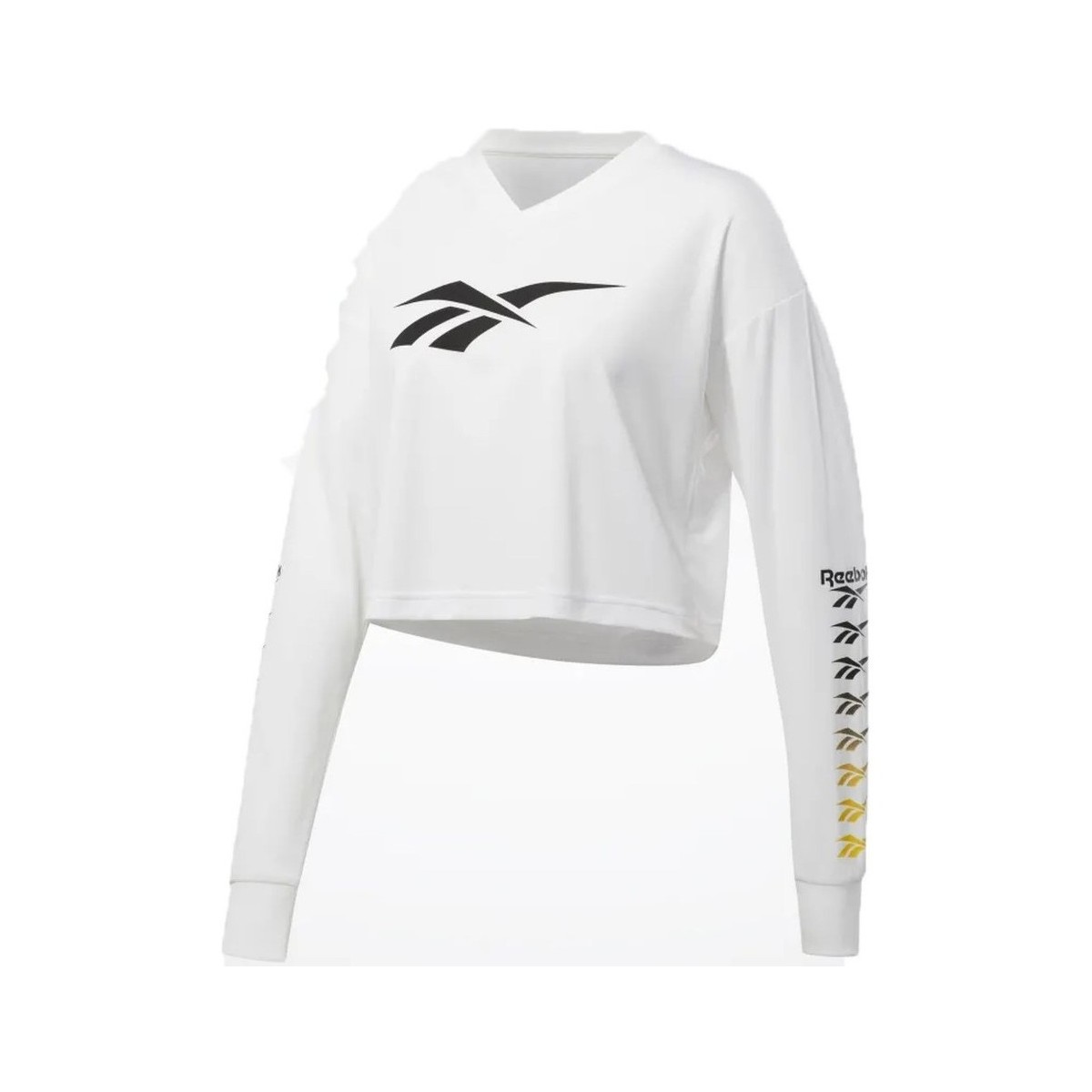 Textil Mulher T-shirts e Pólos Reebok Sport Cl V P Cropped Longlseeve Branco