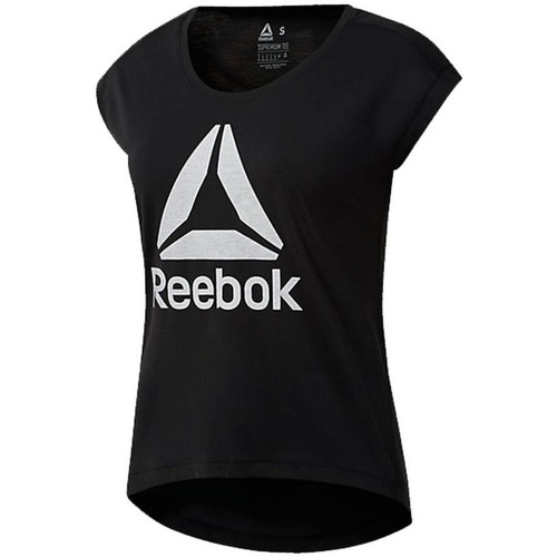 Textil Mulher T-shirts e Pólos Reebok Spray Sport Wor Supremium 2.0 Tee Bl Preto