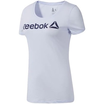Textil Mulher Reebok Camo T Shirt Reebok Sport Linear Read Scoop Branco