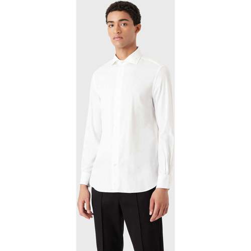Textil Homem Camisas mangas comprida Emporio Armani 6L1C861N8JZF117-1-1 Branco