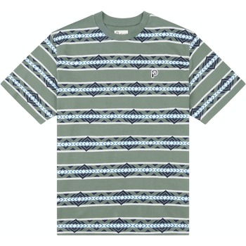 Textil Homem T-shirts e Pólos Penfield T-shirt à rayures géométriques  Laurel Wreath Verde