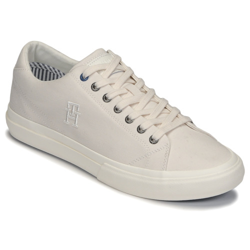 Sapatos Homem Sapatilhas Sneaker Tommy Hilfiger TH HI VULC STREET LOW VEG DYES Branco