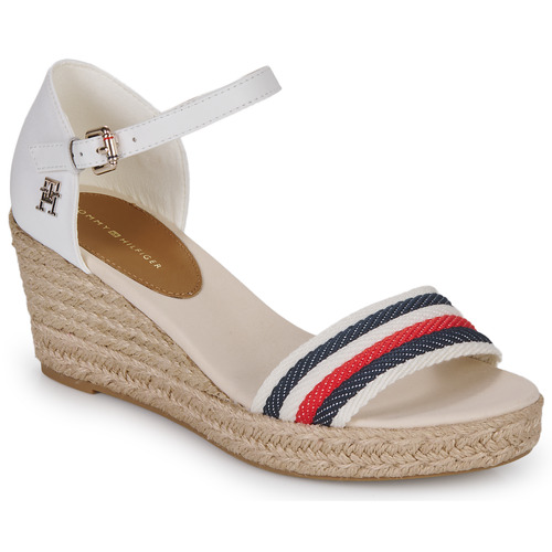 Sapatos Mulher Sandálias Tommy solid Hilfiger MID WEDGE CORPORATE Branco