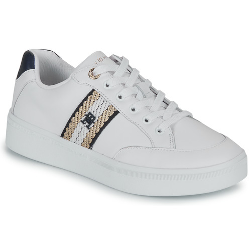 Sapatos Mulher Sapatilhas Tommy Junior Hilfiger COURT SNEAKER WITH WEBBING Branco