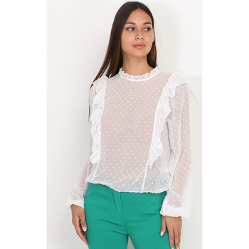 Textil Mulher camisas La Modeuse 21628_P48185 Branco