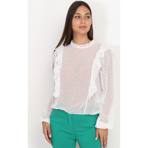 Textil Mulher camisas La Modeuse 21628_P48185 Branco