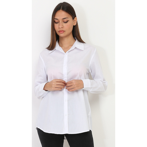 Textil Mulher camisas La Modeuse 50095_P89862 Branco