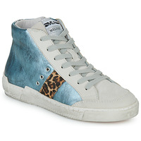 Sapatos Mulher Sapatilhas de cano-alto Meline NKC1151 Azul / Leopardo