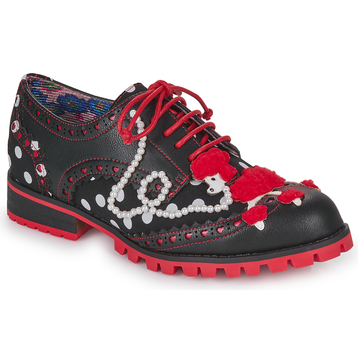 Sapatos Mulher Sapatos Irregular Choice SOCKHOP SWEETIES Preto / Vermelho