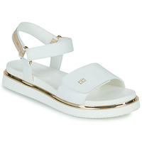 Sapatos Rapariga Sandálias Tommy Hilfiger LEILA Branco / Ouro