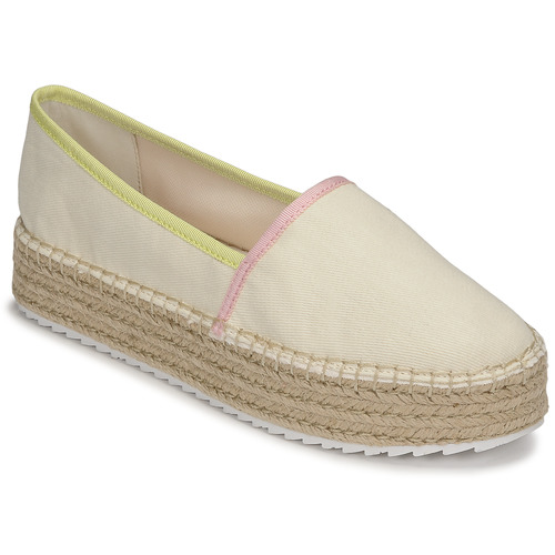 Sapatos Mulher Alpargatas AW0AW07335 Tommy Jeans AW0AW07335 TOMMY JEANS FLATFORM ESPADRILLE Creme / Multicolor
