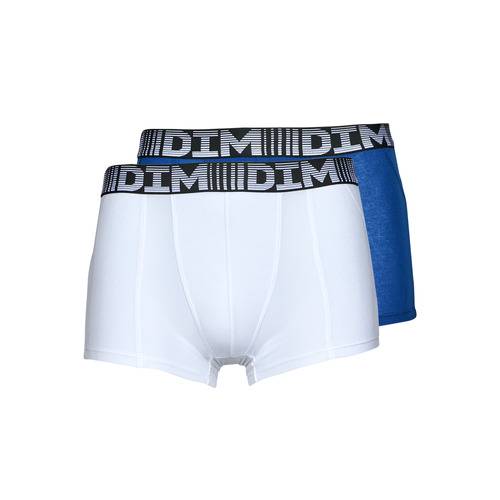 Roupa interior homem Homem Boxer DIM AIR COTON 3DFLEX PACK X2 Azul / Branco
