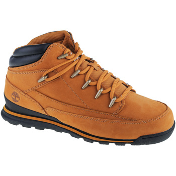 Sapatos Homem Botas baixas Leather Timberland Euro Rock Mid Hiker Amarelo