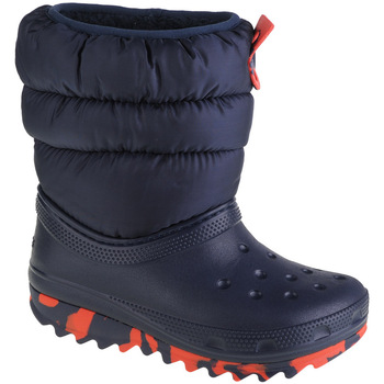 Sapatos Rapaz Raso: 0 cm Crocs Classic Neo Puff Boot Kids Azul
