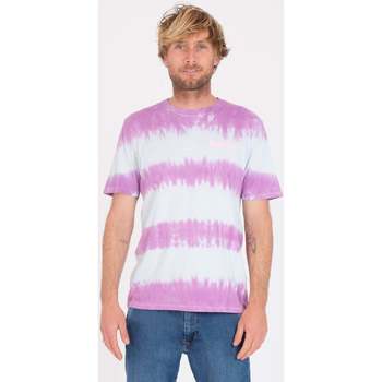 Textil Homem T-Shirt mangas curtas Hurley Camiseta  Everyday washed Tie Dye Teal Tinted Heather Rosa