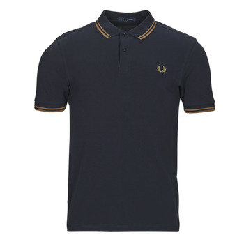 Textil Homem Polos mangas curta Fred Perry TWIN TIPPED FRED PERRY Riviera Shirt Marinho / Camel