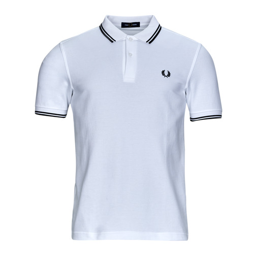 Textil Homem Polos mangas curta Fred Perry TWIN TIPPED FRED PERRY SHIRT Branco