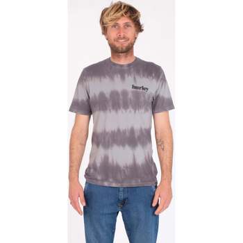 Textil Homem T-Shirt mangas curtas Hurley Camiseta  Everyday washed Tie Dye Particly Grey Cinza