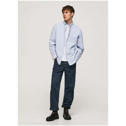 Textil Homem Camisas mangas comprida Pepe jeans PM307655-3-1 Azul