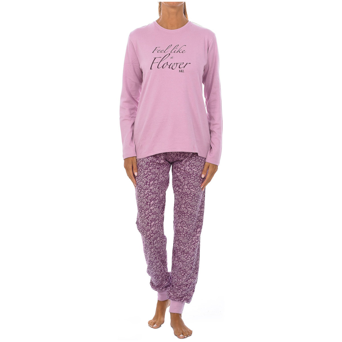 Textil Mulher Pijamas / Camisas de dormir Kisses&Love KL45195 Violeta
