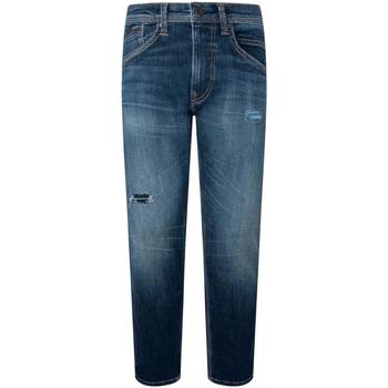 Textil Homem Slim Emmett Wide-Leg Pants in Corduroy Pepe Run JEANS  Azul