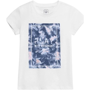 Textil Rapariga T-Shirt mangas curtas 4F JTSD006 Branco
