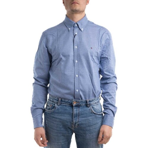 Textil Homem Camisas mangas comprida Tommy Hilfiger MW0MW26040 Azul
