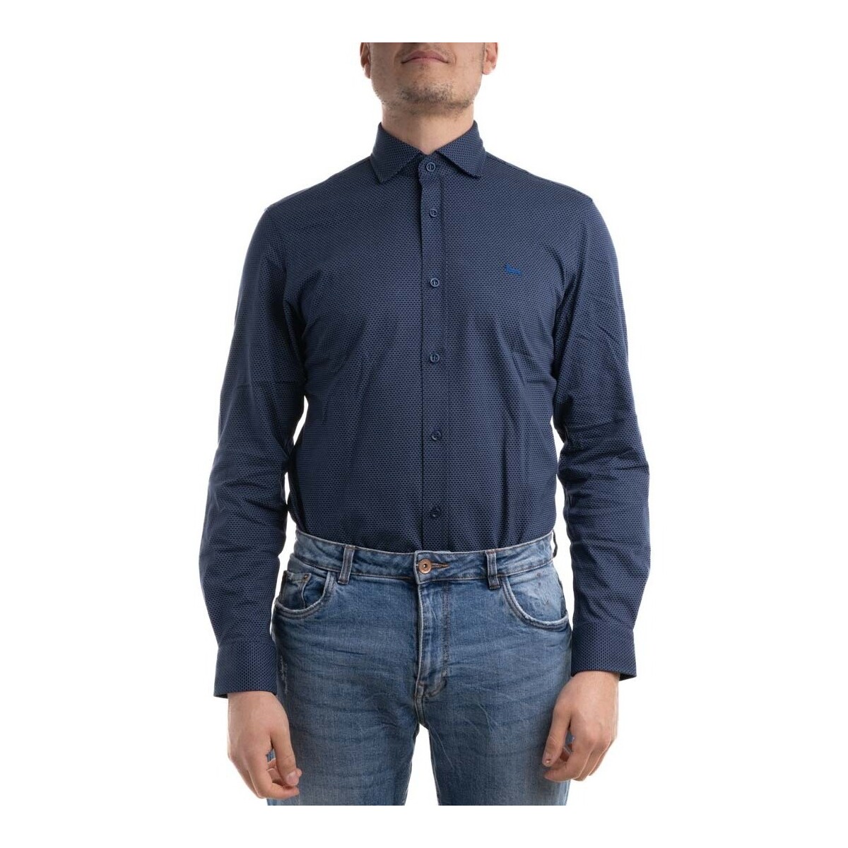 Textil Homem Camisas mangas comprida Harmont & Blaine CJI001012161I Azul