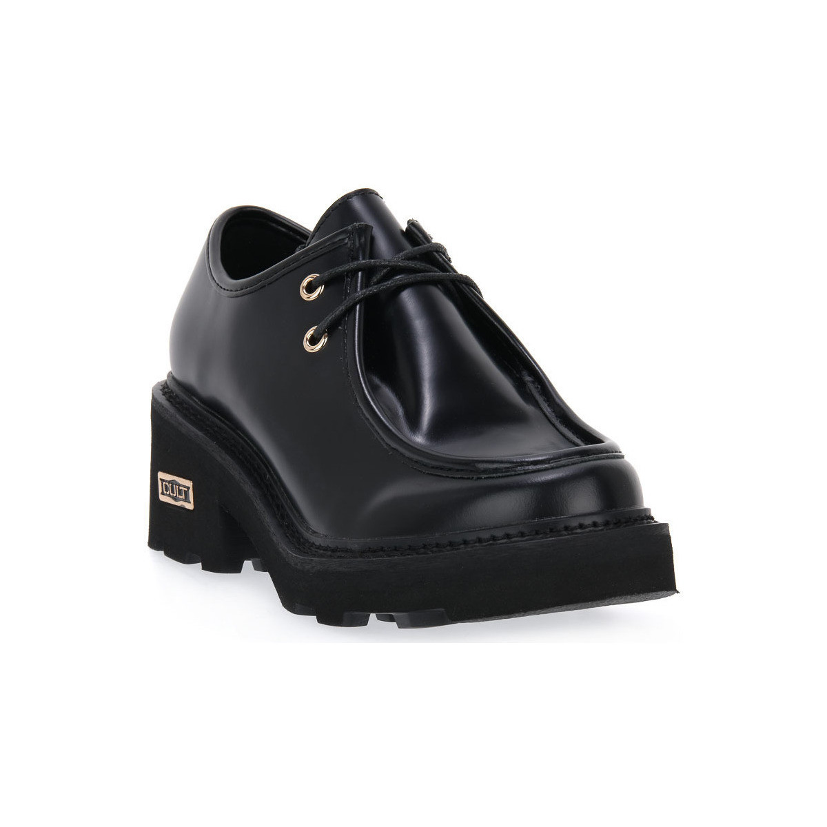Sapatos Mulher Botas Cult GRACE 3544 LOW W LEATHER BLACK Preto