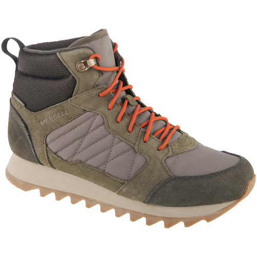 Sapatos Homem Calças de ganga Merrell Alpine Sneaker Mid PLR WP 2 Verde