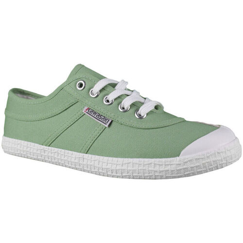 Sapatos Sapatilhas Kawasaki Kombiteil Sweatshirt aus Samt mit farblich abgesetztem Bindeband-ES 3056 Agave Green Verde