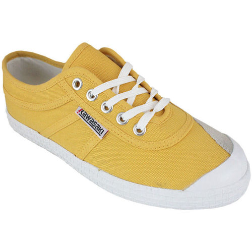 Sapatos Sapatilhas Kawasaki Kombiteil Sweatshirt aus Samt mit farblich abgesetztem Bindeband-ES 5005 Golden Rod Amarelo