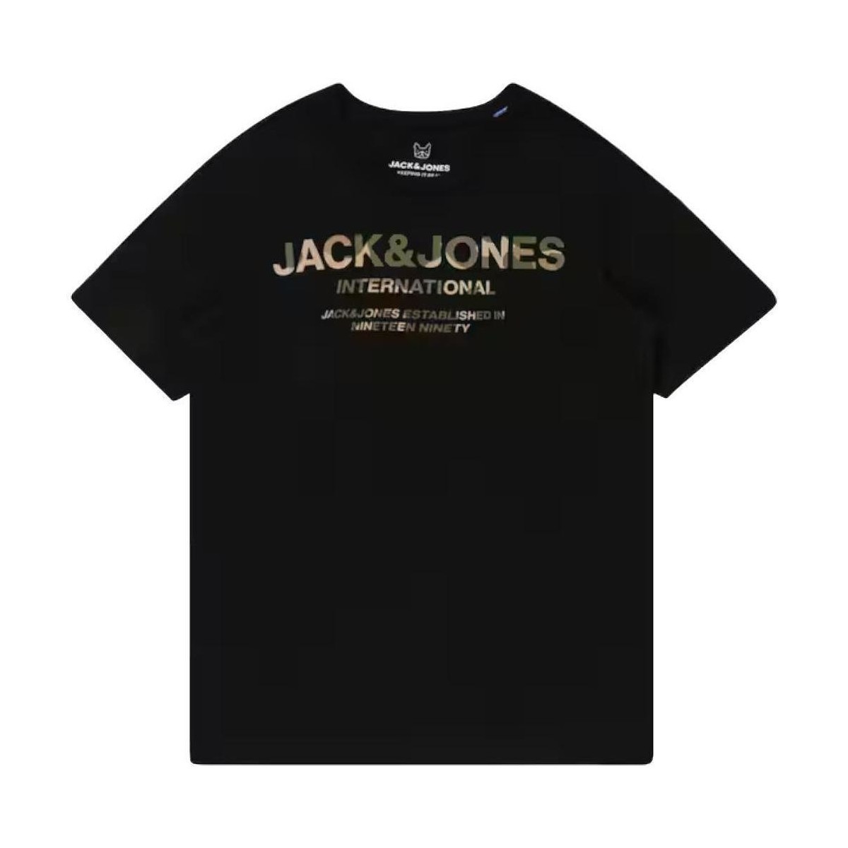Textil Rapaz T-Shirt mangas curtas Jack & Jones  Preto