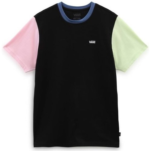 Textil Mulher T-Shirt mangas curtas Vans Left Chest Colorblock Preto