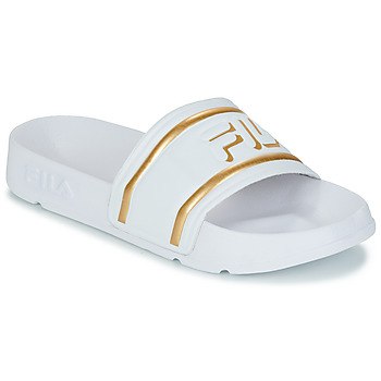 Sapatos Mulher chinelos 19th Fila MORRO BAY LOGO SLIPPER Branco / Ouro